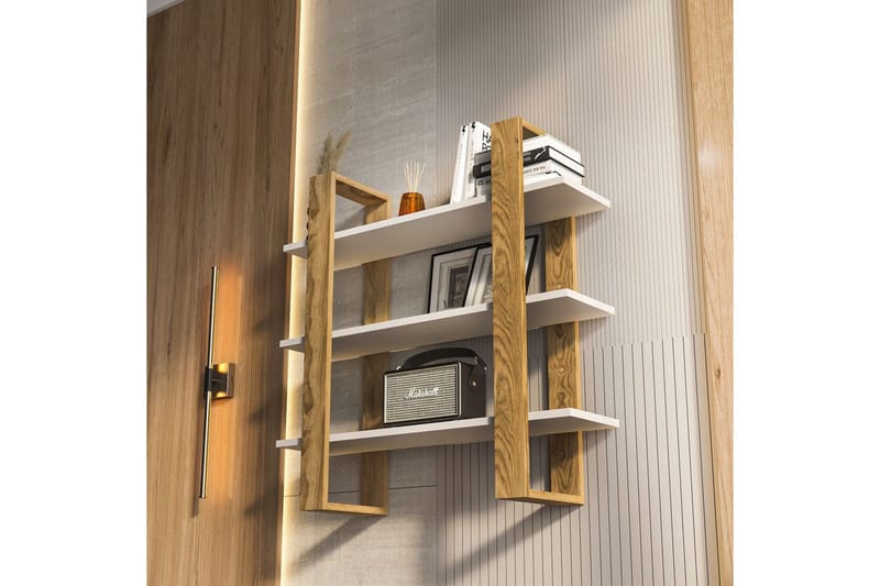 Draven Vægplade 90x90 cm - Eg/Hvid - Hus & renovering - Byggeri - Gulv, væg & tag - Gulv & vægbeklædning - Vægplader