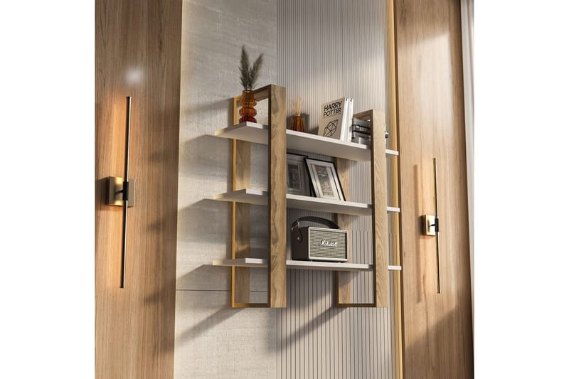 Draven Vægplade 90x90 cm - Eg/Hvid - Hus & renovering - Byggeri - Gulv, væg & tag - Gulv & vægbeklædning - Vægplader