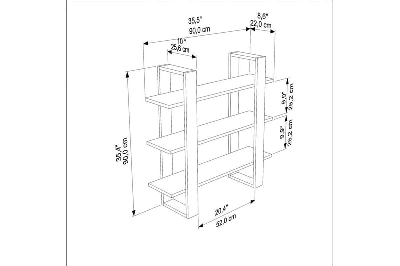 Draven Vægplade 90x90 cm - Eg/Hvid - Hus & renovering - Byggeri - Gulv, væg & tag - Gulv & vægbeklædning - Vægplader