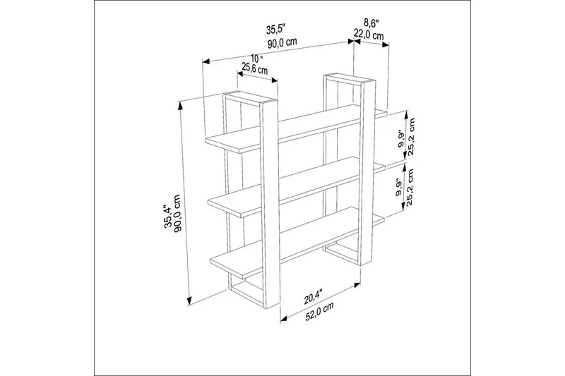 Draven Vægplade 90x90 cm - Eg/Hvid - Hus & renovering - Byggeri - Gulv, væg & tag - Gulv & vægbeklædning - Vægplader