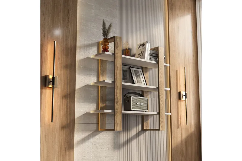 Draven Vægplade 90x90 cm - Eg/Hvid - Hus & renovering - Byggeri - Gulv, væg & tag - Gulv & vægbeklædning - Vægplader