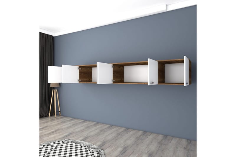 Ervon Vægplade 243x243 cm - Valnød/Hvid - Hus & renovering - Byggeri - Gulv, væg & tag - Gulv & vægbeklædning - Vægplader