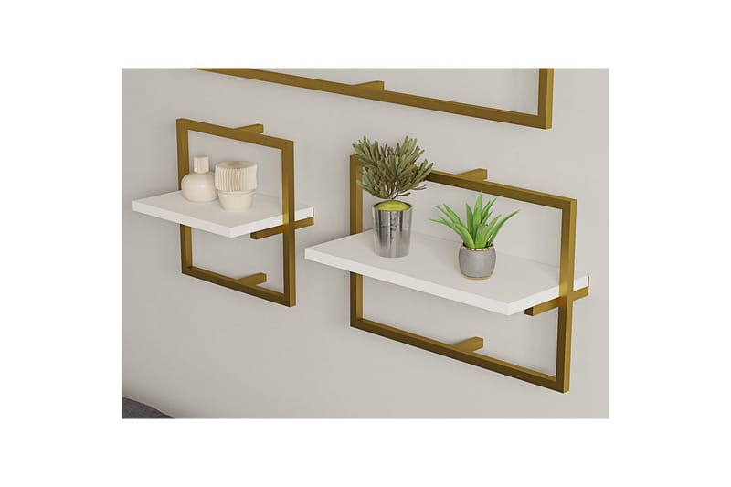 Muroran Vægplade 80x80 cm - Hvid/Guld - Hus & renovering - Byggeri - Gulv, væg & tag - Gulv & vægbeklædning - Vægplader