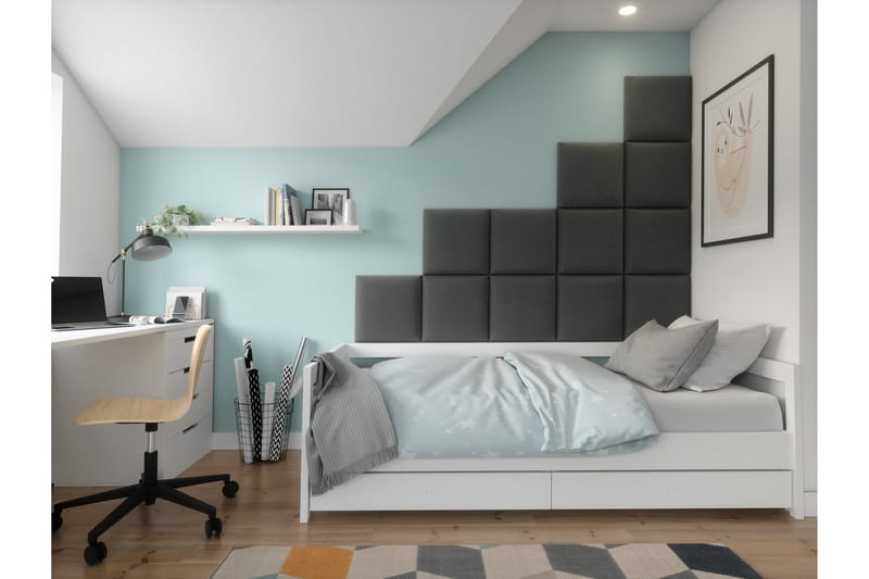 Quadratta Vægpanel 200x160 cm - Mørk grå - Hus & renovering - Byggeri - Gulv, væg & tag - Gulv & vægbeklædning - Vægplader
