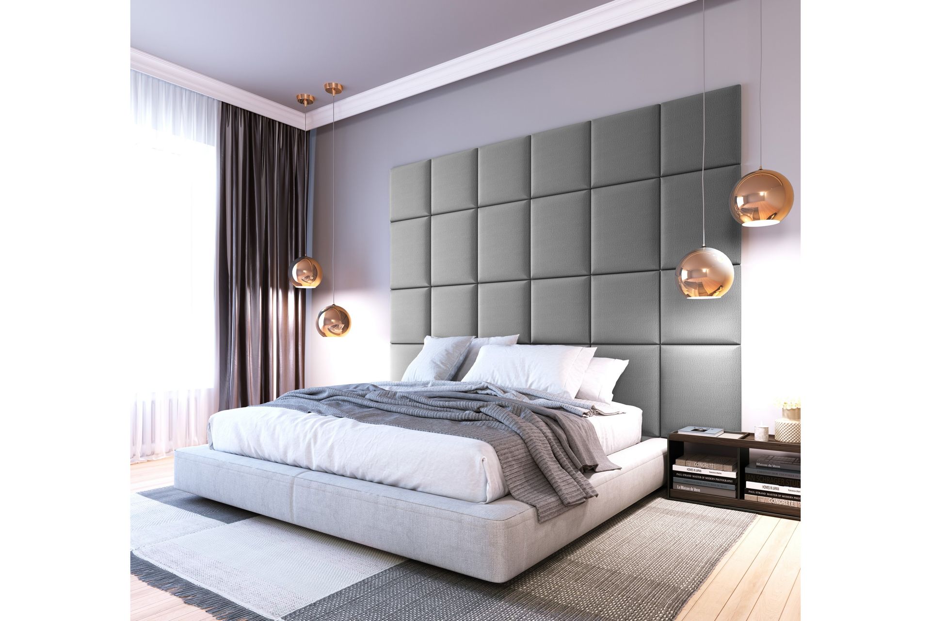 Quadratta Vægplade 240x180 cm - Lysegrå - Hus & renovering - Byggeri - Gulv, væg & tag - Gulv & vægbeklædning - Vægplader