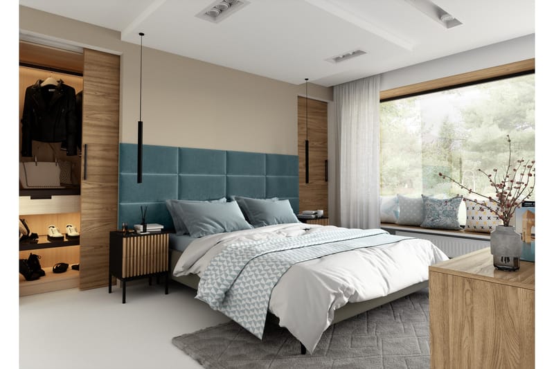 Quadratta Vægplade 240x90 cm - Grøn - Hus & renovering - Byggeri - Gulv, væg & tag - Gulv & vægbeklædning - Vægplader