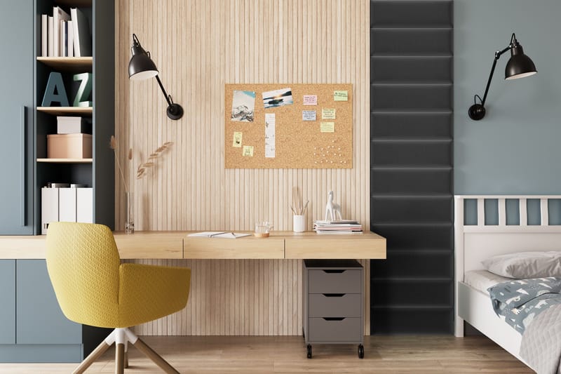 Quadratta Vægplade 50x240 cm, Mørk grå