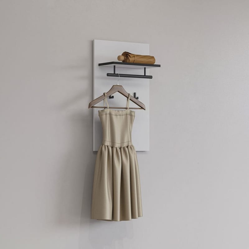 Vægpanel Kryds med Kroge - Hvid - Hus & renovering - Byggeri - Gulv, væg & tag - Gulv & vægbeklædning - Vægplader