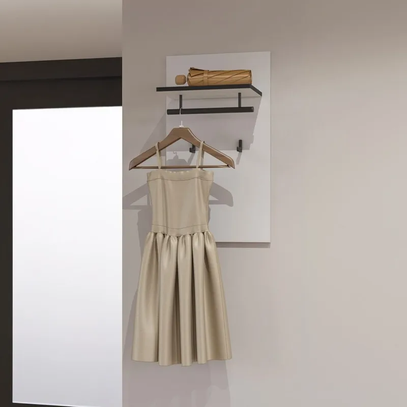 Vægpanel Kryds med Kroge - Hvid - Hus & renovering - Byggeri - Gulv, væg & tag - Gulv & vægbeklædning - Vægplader