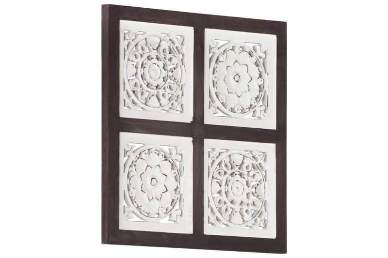 håndskåret vægpanel 40x40x1,5 cm MDF brun og hvid - Brun - Hus & renovering - Byggeri - Gulv, væg & tag - Gulv & vægbeklædning - Vægpanel & panelplade