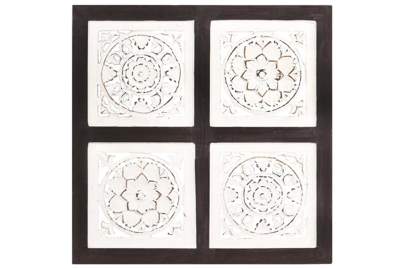 håndskåret vægpanel 40x40x1,5 cm MDF brun og hvid - Brun - Hus & renovering - Byggeri - Gulv, væg & tag - Gulv & vægbeklædning - Vægpanel & panelplade
