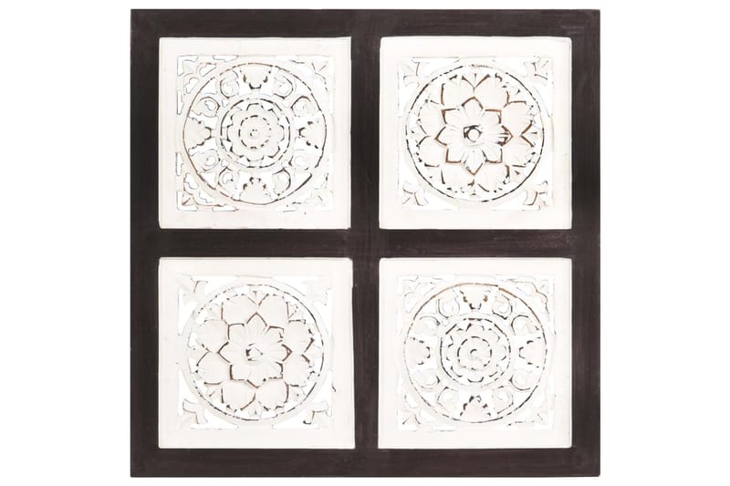 håndskåret vægpanel 40x40x1,5 cm MDF brun og hvid - Brun - Vægpanel & panelplade - Inderpanel