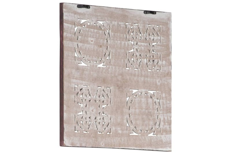 håndskåret vægpanel 40x40x1,5 cm MDF brun og hvid - Brun - Hus & renovering - Byggeri - Gulv, væg & tag - Gulv & vægbeklædning - Vægpanel & panelplade