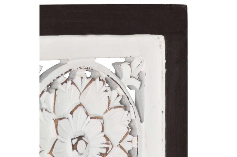 håndskåret vægpanel 40x40x1,5 cm MDF brun og hvid - Brun - Hus & renovering - Byggeri - Gulv, væg & tag - Gulv & vægbeklædning - Vægpanel & panelplade