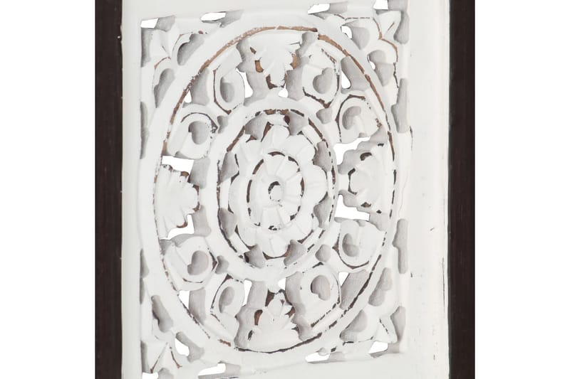 håndskåret vægpanel 40x40x1,5 cm MDF brun og hvid - Brun - Hus & renovering - Byggeri - Gulv, væg & tag - Gulv & vægbeklædning - Vægpanel & panelplade