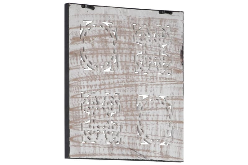 håndskåret vægpanel 40x40x1,5 cm MDF sort og hvid - Sort - Vægpanel & panelplade - Inderpanel