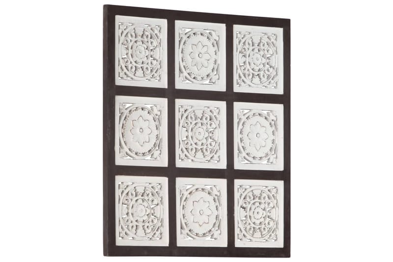 håndskåret vægpanel 60x60x1,5 cm MDF brun og hvid - Brun - Vægpanel & panelplade - Inderpanel
