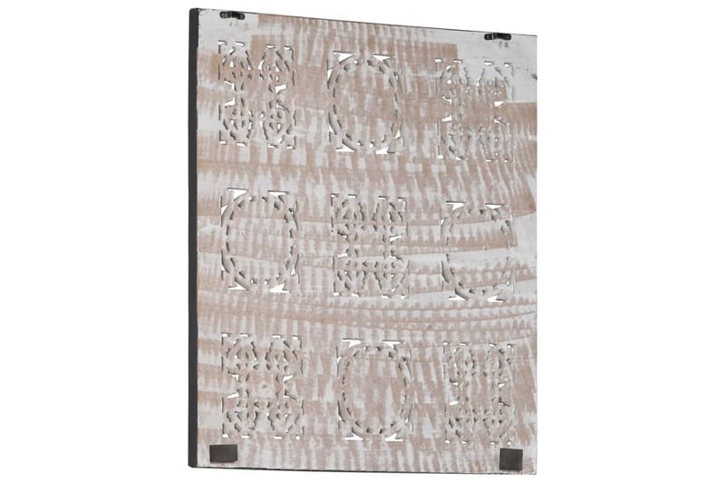 håndskåret vægpanel 60x60x1,5 cm MDF sort og hvid - Sort - Vægpanel & panelplade - Inderpanel
