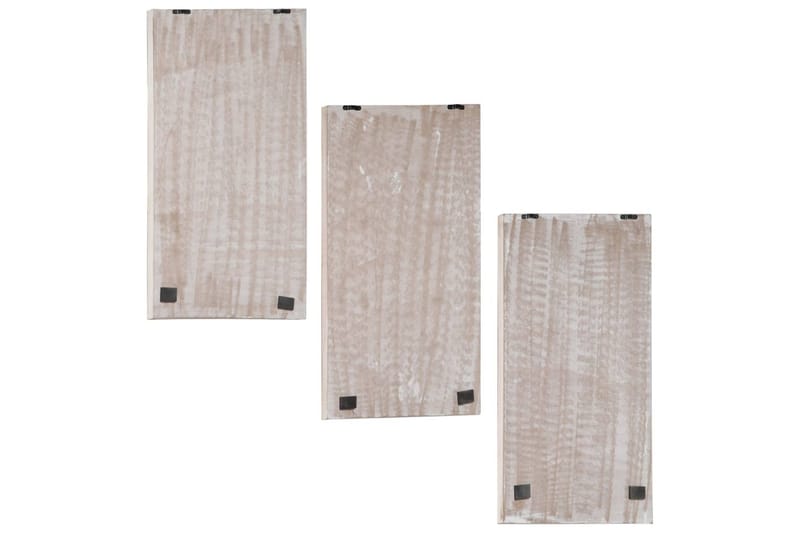 håndskårne vægpaneler 3 stk 40x60x1,5 cm MDF - Brun - Vægpanel & panelplade - Inderpanel