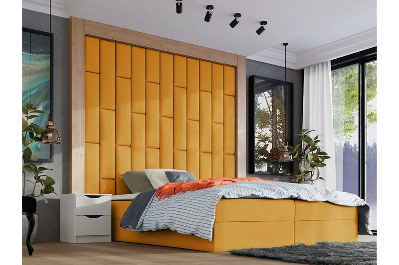 Zaratuz Väggpanel 20x80 cm Mustard yellow - Hus & renovering - Byggeri - Gulv, væg & tag - Gulv & vægbeklædning - Vægpanel & panelplade