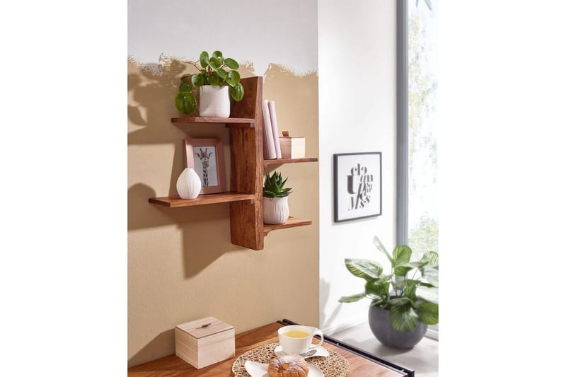 Vægreol Wohnling Massivt træ kant stil vægmonteret flydende træ landhus - Hus & renovering - Byggeri - Gulv, væg & tag - Gulv & vægbeklædning - Vægplader