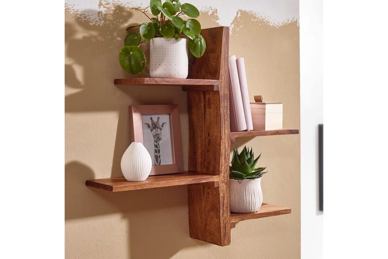 Vægreol Wohnling Massivt træ kant stil vægmonteret flydende træ landhus - Hus & renovering - Byggeri - Gulv, væg & tag - Gulv & vægbeklædning - Vægplader