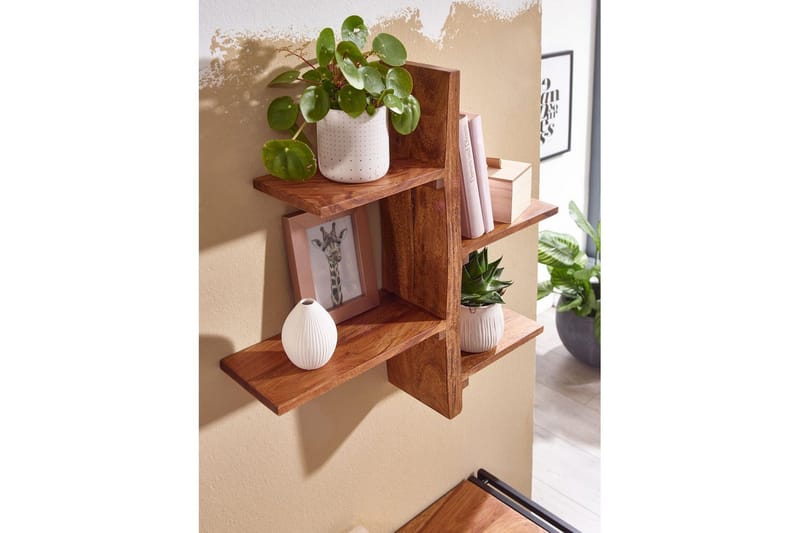 Vægreol Wohnling Massivt træ kant stil vægmonteret flydende træ landhus - Hus & renovering - Byggeri - Gulv, væg & tag - Gulv & vægbeklædning - Vægplader