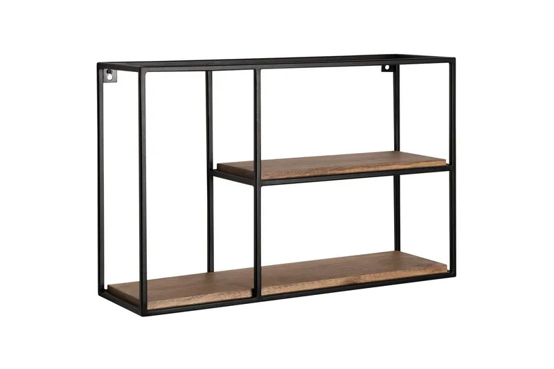 Vægreol Wohnling Solidtræ metalramme vægmonteret industrielt, undefined