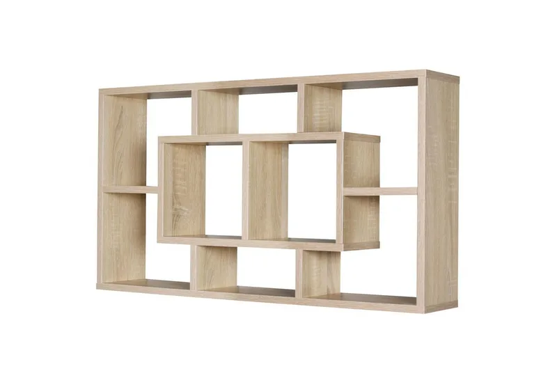 Vægreol Wohnling PAOLA melaminbelagt MDF, opbevaringshylde, vægmonteret, moderne stil Sonoma - Sonoma - Hus & renovering - Byggeri - Gulv, væg & tag - Gulv & vægbeklædning - Vægplader