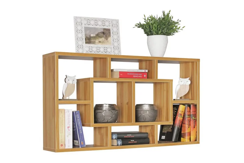 Vægreol Wohnling PAOLA melaminbelagt MDF, opbevaringshylde, vægmonteret, moderne stil Bøg, Bøg