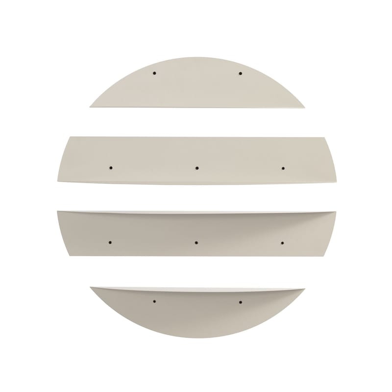 Zalvenn væghylde 76 cm rund, Blød Beige