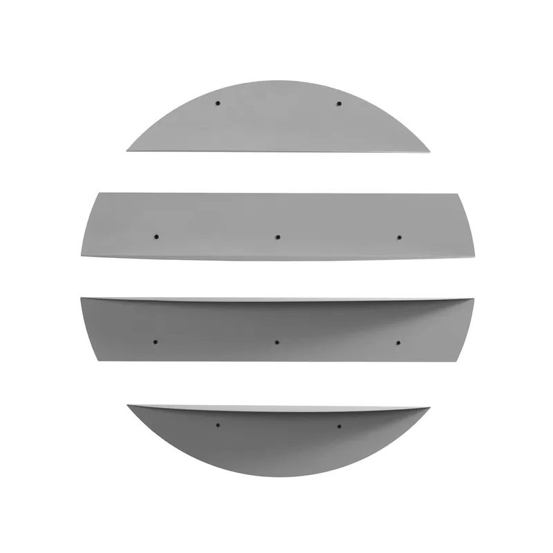 Zalvenn væghylde 76 cm rund, Grå