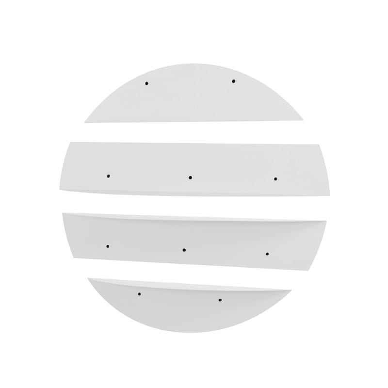 Zalvenn væghylde 76 cm rund - Hvid - Opbevaring - Hylder & Reoler - Væghylde & vægreol