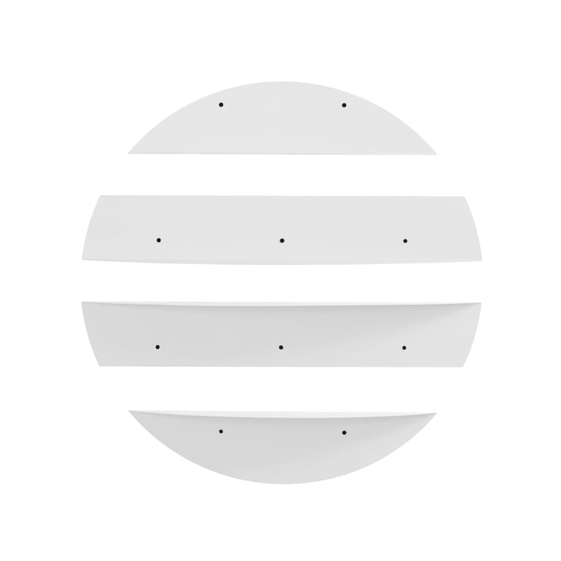 Zalvenn væghylde 76 cm rund, Hvid