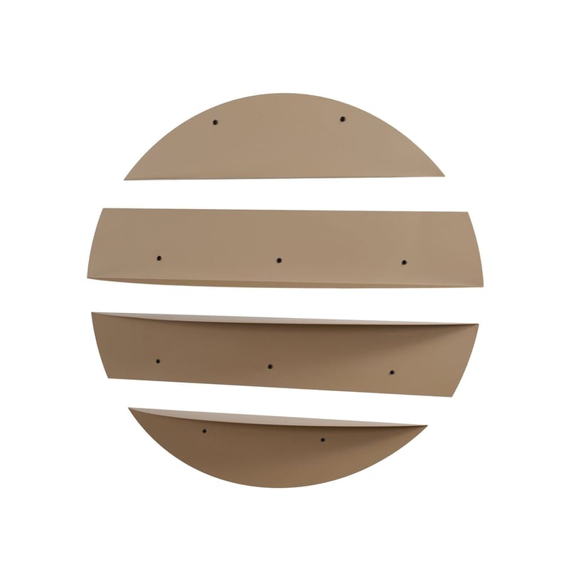 Zalvenn væghylde 76 cm rund - Taupe - Opbevaring - Hylder & Reoler - Væghylde & vægreol