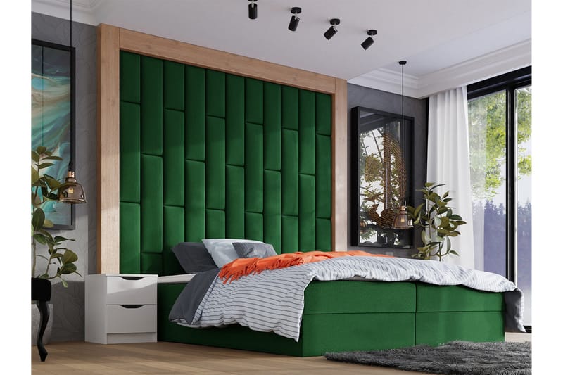 Zaratuz Vægpanel 20x40 cm - Mørkegrøn - Vægpanel & panelplade