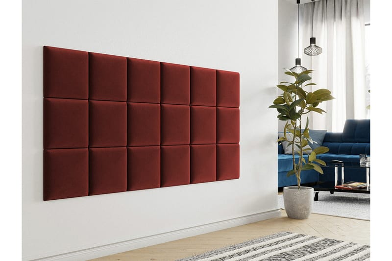 Zaratuz Vægpanel 30x30 cm - Rød - Vægpanel & panelplade