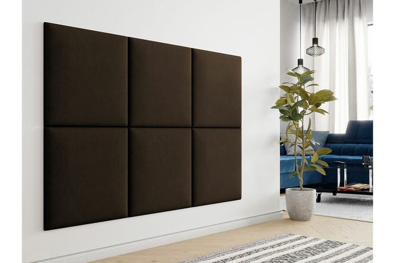 Zaratuz Vægpanel 60x60 cm - Mørkebrun - Vægpanel & panelplade