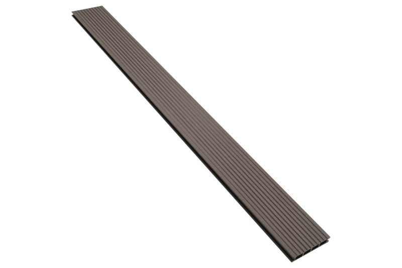hule terrassebrædder med tilbehør WPC 26 m² 2,2 m mørkebrun - Hus & renovering - Byggeri - Gulv, væg & tag - Gulv - Vinylgulv & plastik gulv