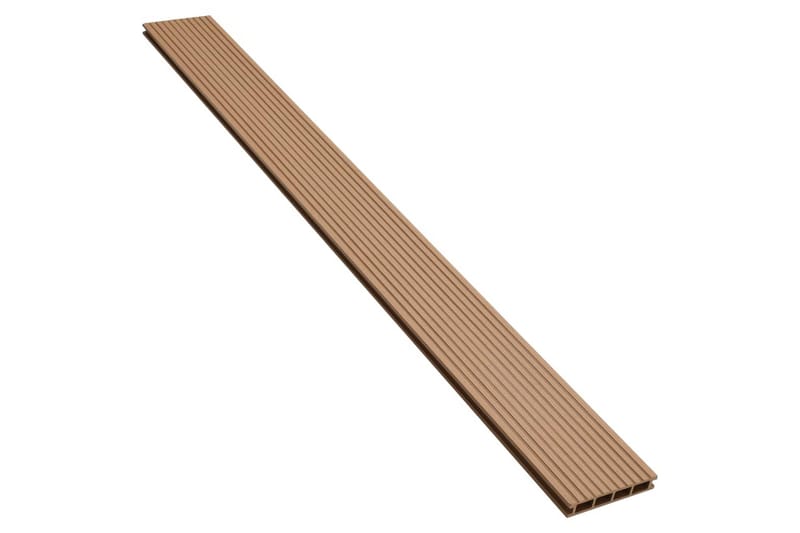 hule terrassebrædder med tilbehør WPC 26 m² 2,2 m teakfarve - Hus & renovering - Byggeri - Gulv, væg & tag - Gulv - Vinylgulv & plastik gulv