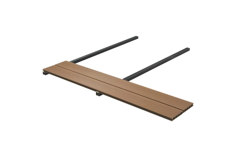 hule terrassebrædder med tilbehør WPC 26 m² 2,2 m teakfarve - Hus & renovering - Byggeri - Gulv, væg & tag - Gulv - Vinylgulv & plastik gulv