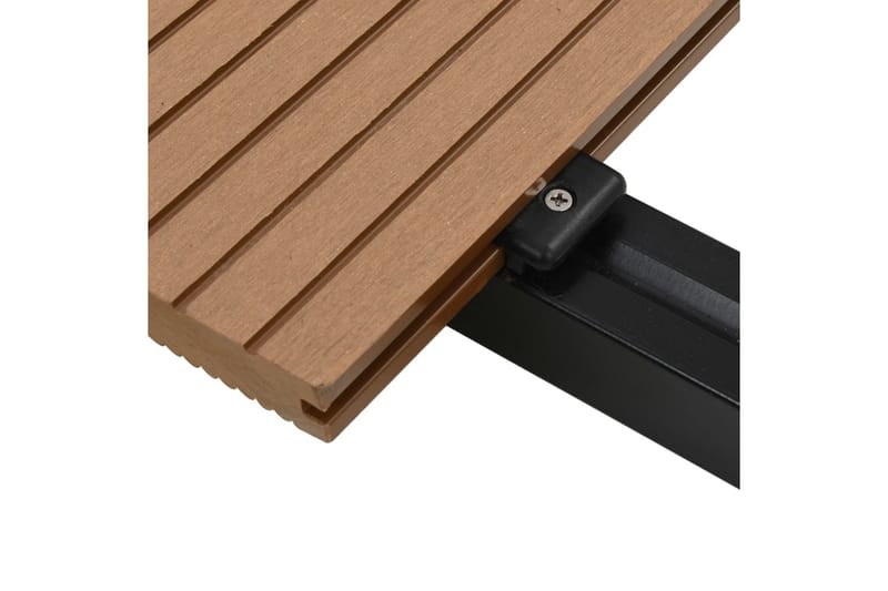 massive terrassebrædder med tilbehør WPC 20 m² 4 m teakfarve - Hus & renovering - Byggeri - Gulv, væg & tag - Gulv - Vinylgulv & plastik gulv
