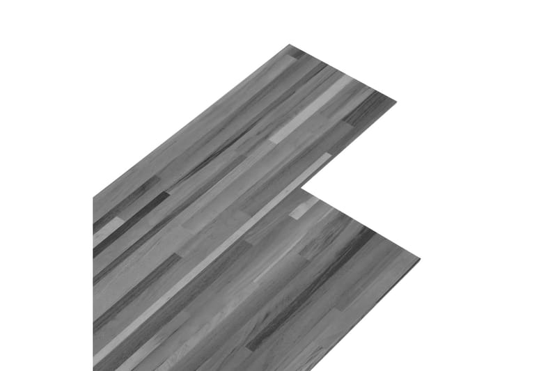 PVC-gulvbrædder 4,46 mÂ² 3 mm gråstribet - Grå - Træflise balkon - Vinylgulv & plastik gulv - Gulvplader & plastikfliser