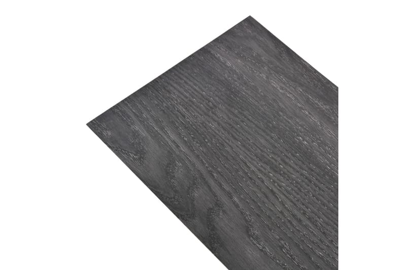 PVC-gulvbrædder 4,46 mÂ² 3 mm sort - Sort - Træflise balkon - Vinylgulv & plastik gulv - Gulvplader & plastikfliser