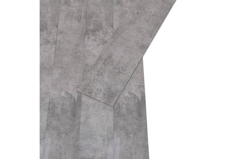 PVC-gulvbrædder 5,26 mÂ² 2 mm cementbrun - Brun - Træflise balkon - Vinylgulv & plastik gulv - Gulvplader & plastikfliser