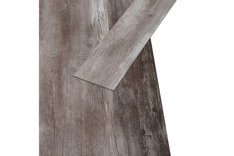 PVC-gulvbrædder 5,26 mÂ² 2 mm mat træbrun - Brun - Træflise balkon - Vinylgulv & plastik gulv - Gulvplader & plastikfliser