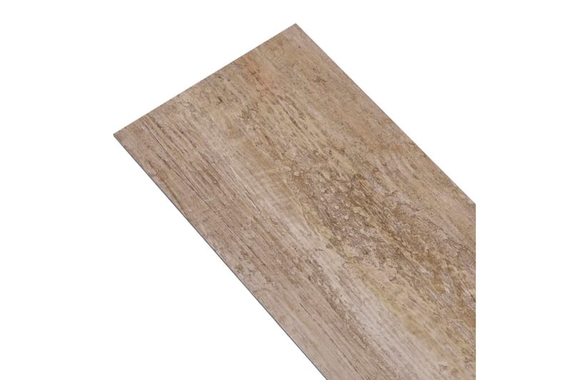PVC-gulvbrædder 5,26 mÂ² 2 mm træforvasket - Brun - Træflise balkon - Vinylgulv & plastik gulv - Gulvplader & plastikfliser