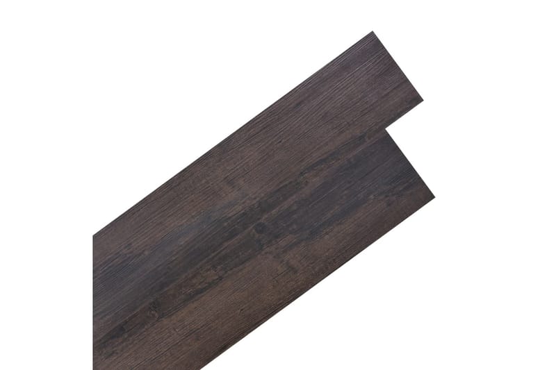 selvhæftende PVC-gulvplanker 5,21 m² 2 mm mørkebrun - Brun - Træflise balkon - Vinylgulv & plastik gulv - Gulvplader & plastikfliser