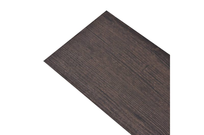 selvhæftende PVC-gulvplanker 5,21 m² 2 mm mørkebrun - Brun - Træflise balkon - Vinylgulv & plastik gulv - Gulvplader & plastikfliser