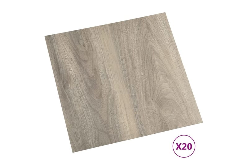 selvklæbende gulvbrædder 20 stk. 1,86 m² PVC gråbrun - Gråbrun - Hus & renovering - Byggeri - Gulv, væg & tag - Gulv - Vinylgulv & plastik gulv